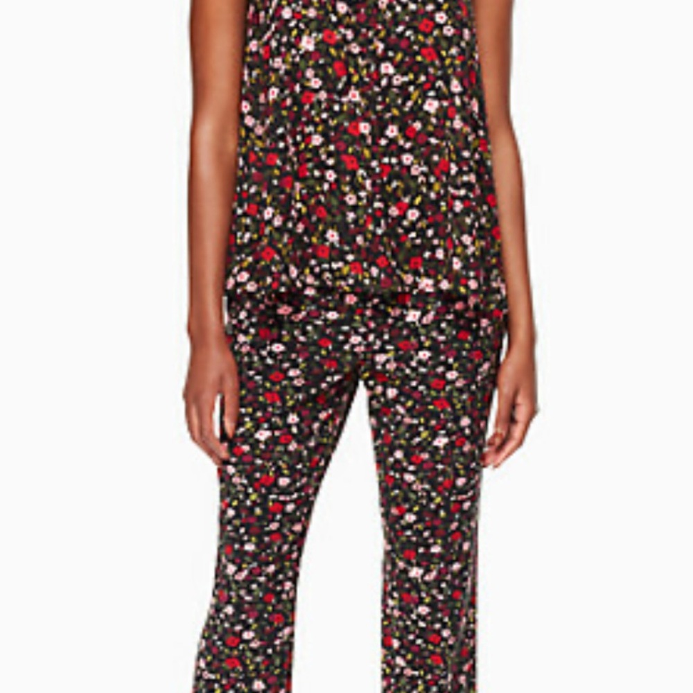 Kate Spade Boho Floral Straight Leg Pants